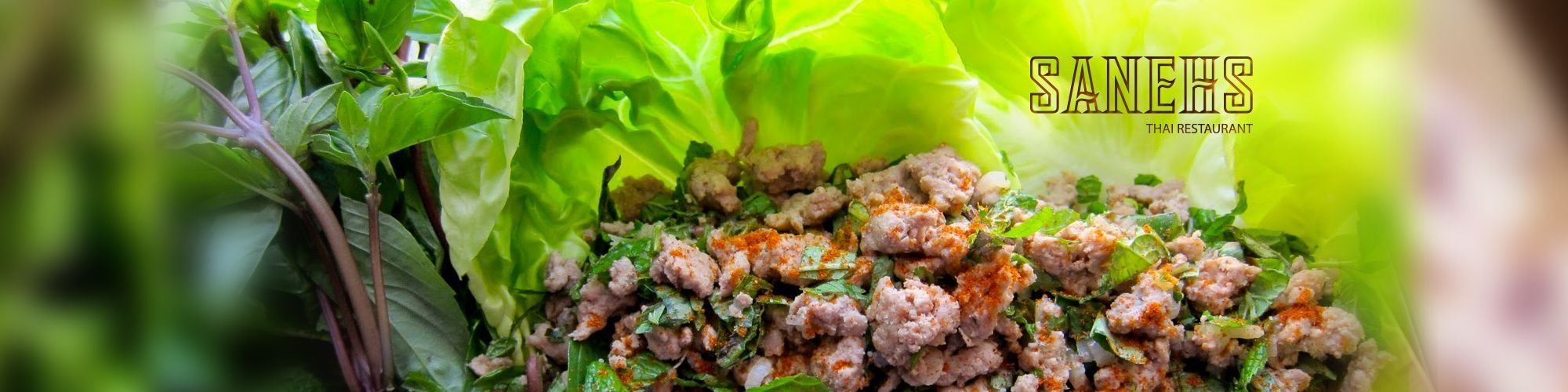 Thai dishes with herbs and fresh ingredients